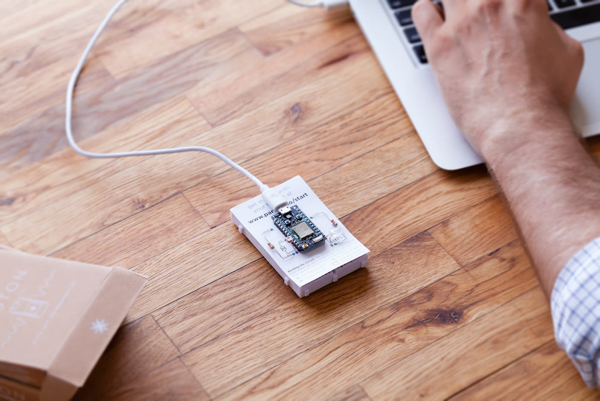 The breadboard insert in use